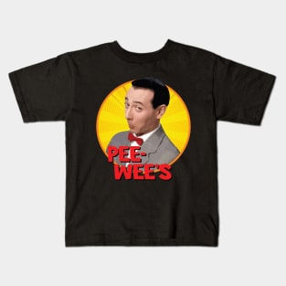 Pee-Wee's Beautiful Yellow Color Background Kids T-Shirt